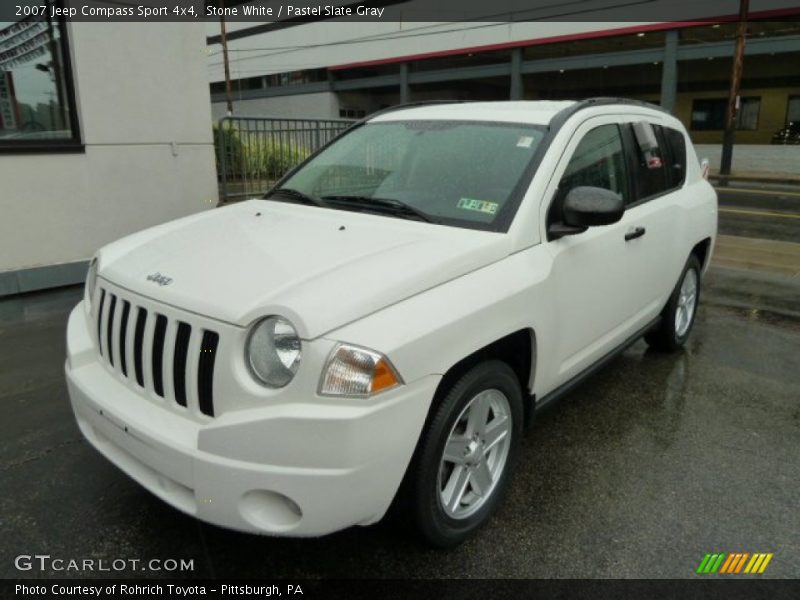 Stone White / Pastel Slate Gray 2007 Jeep Compass Sport 4x4