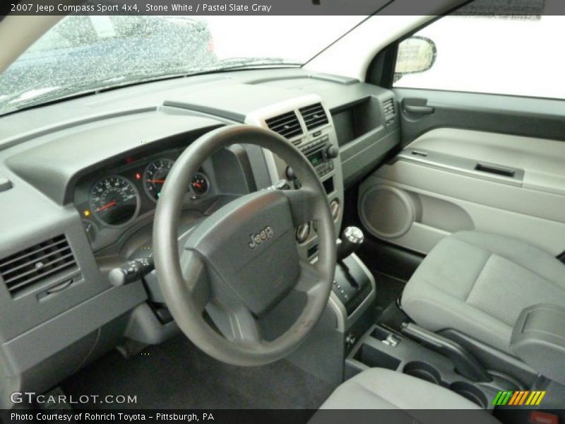 Stone White / Pastel Slate Gray 2007 Jeep Compass Sport 4x4