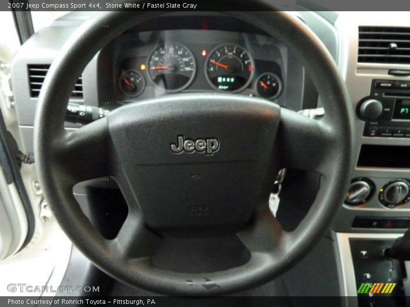 Stone White / Pastel Slate Gray 2007 Jeep Compass Sport 4x4
