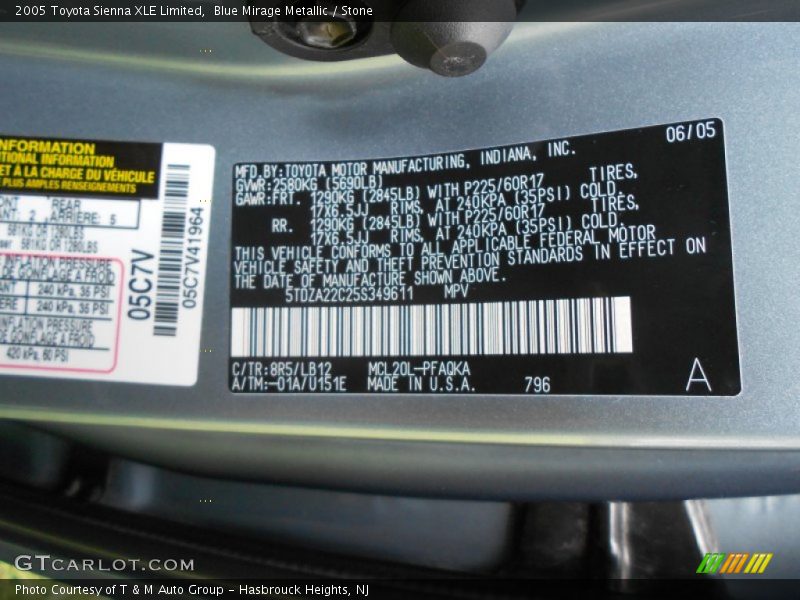 Blue Mirage Metallic / Stone 2005 Toyota Sienna XLE Limited