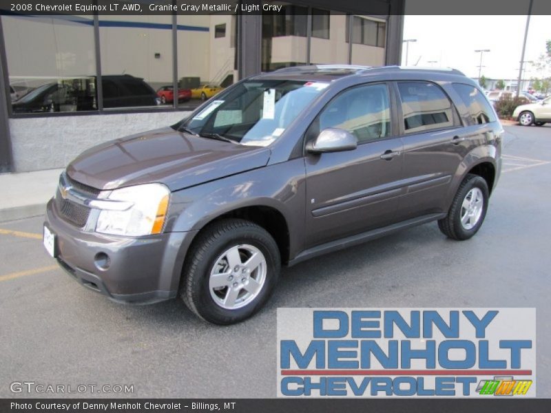 Granite Gray Metallic / Light Gray 2008 Chevrolet Equinox LT AWD