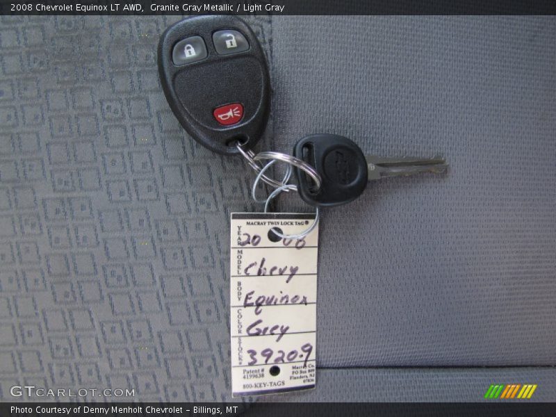 Granite Gray Metallic / Light Gray 2008 Chevrolet Equinox LT AWD