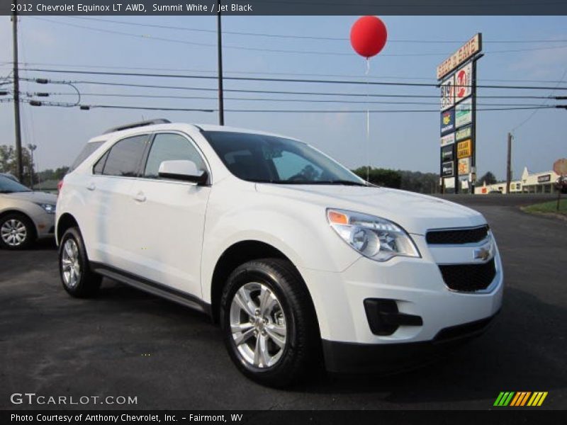 Summit White / Jet Black 2012 Chevrolet Equinox LT AWD