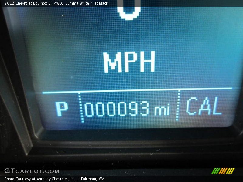 Summit White / Jet Black 2012 Chevrolet Equinox LT AWD
