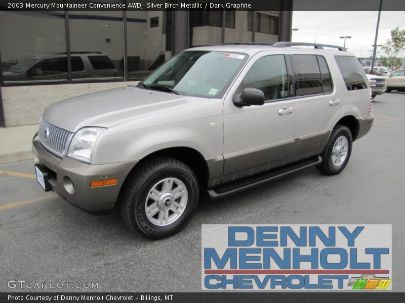 Silver Birch Metallic / Dark Graphite 2003 Mercury Mountaineer Convenience AWD