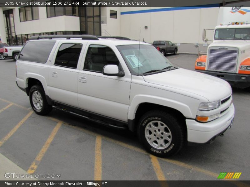 Summit White / Gray/Dark Charcoal 2005 Chevrolet Suburban 1500 Z71 4x4