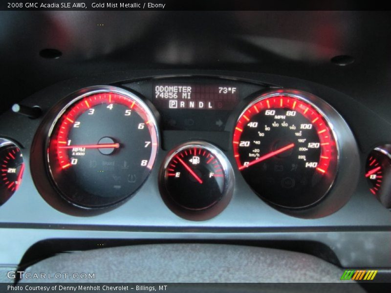 Gold Mist Metallic / Ebony 2008 GMC Acadia SLE AWD