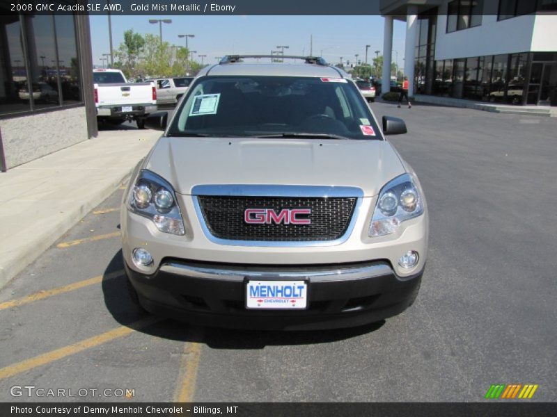 Gold Mist Metallic / Ebony 2008 GMC Acadia SLE AWD
