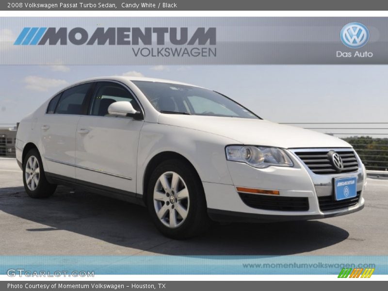 Candy White / Black 2008 Volkswagen Passat Turbo Sedan