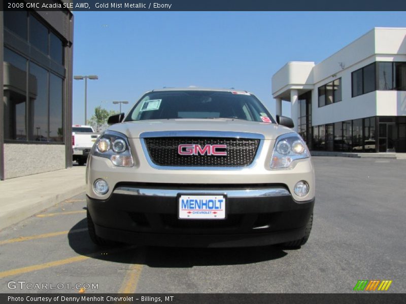 Gold Mist Metallic / Ebony 2008 GMC Acadia SLE AWD