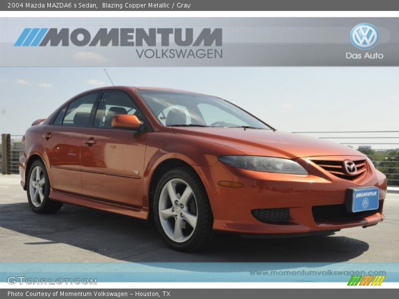 Blazing Copper Metallic / Gray 2004 Mazda MAZDA6 s Sedan