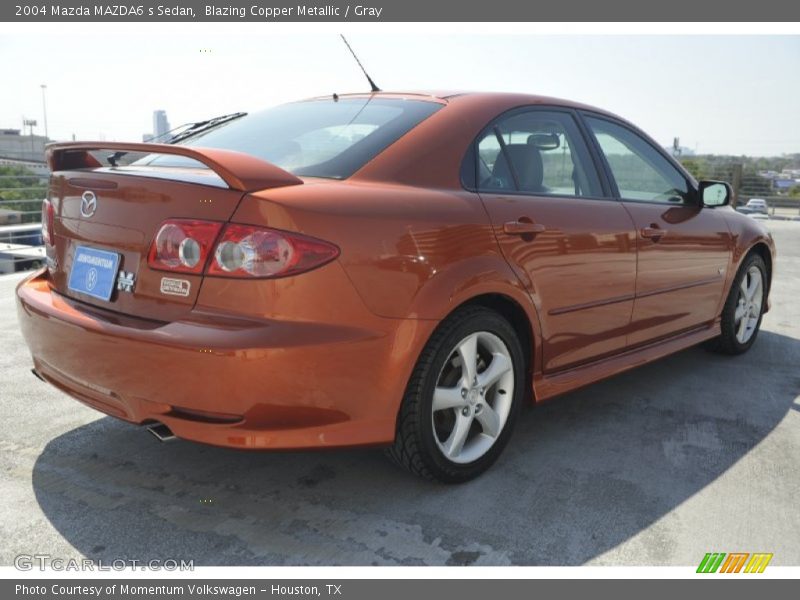 Blazing Copper Metallic / Gray 2004 Mazda MAZDA6 s Sedan