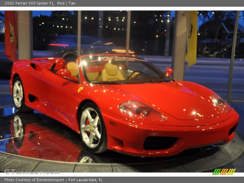 Red / Tan 2002 Ferrari 360 Spider F1
