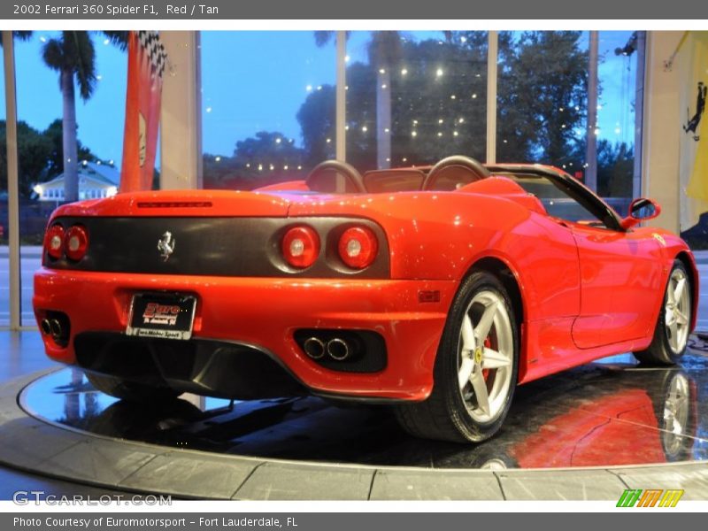 Red / Tan 2002 Ferrari 360 Spider F1