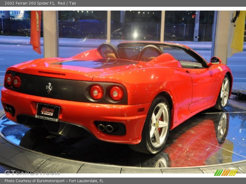 Red / Tan 2002 Ferrari 360 Spider F1