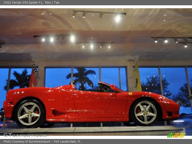 Red / Tan 2002 Ferrari 360 Spider F1