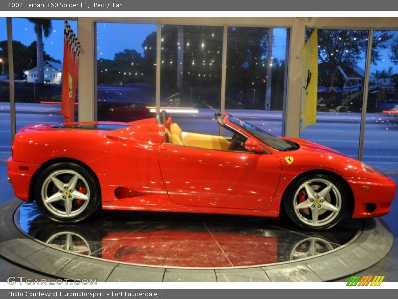 Red / Tan 2002 Ferrari 360 Spider F1