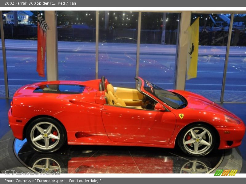 Red / Tan 2002 Ferrari 360 Spider F1