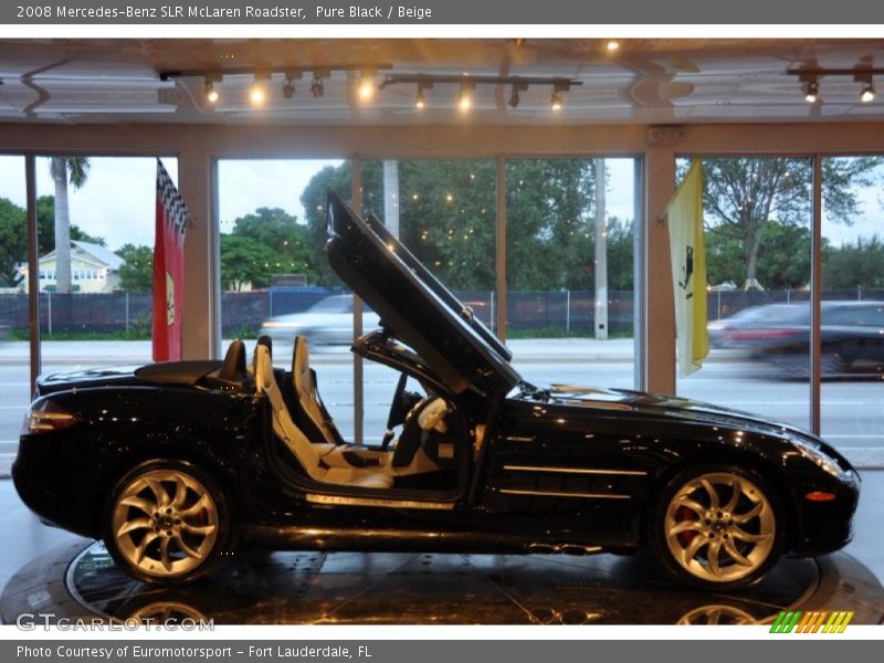 Pure Black / Beige 2008 Mercedes-Benz SLR McLaren Roadster