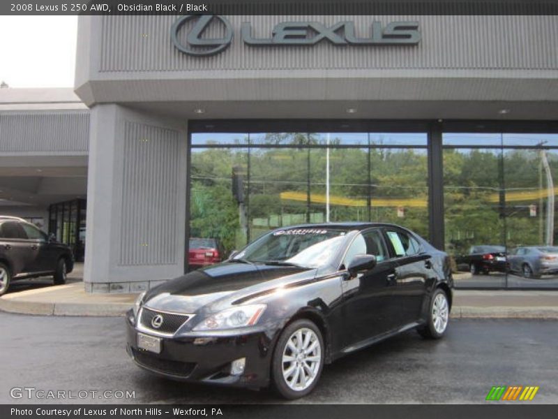 Obsidian Black / Black 2008 Lexus IS 250 AWD