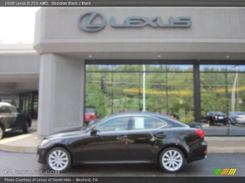 Obsidian Black / Black 2008 Lexus IS 250 AWD