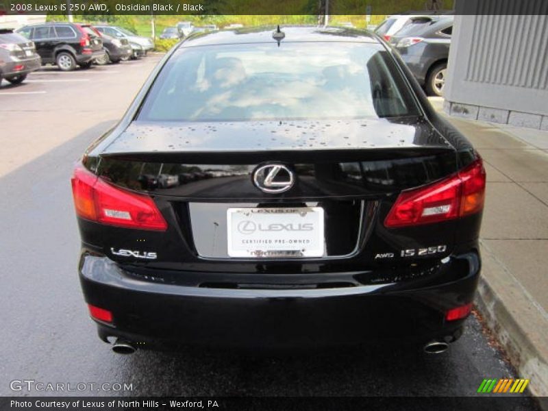 Obsidian Black / Black 2008 Lexus IS 250 AWD