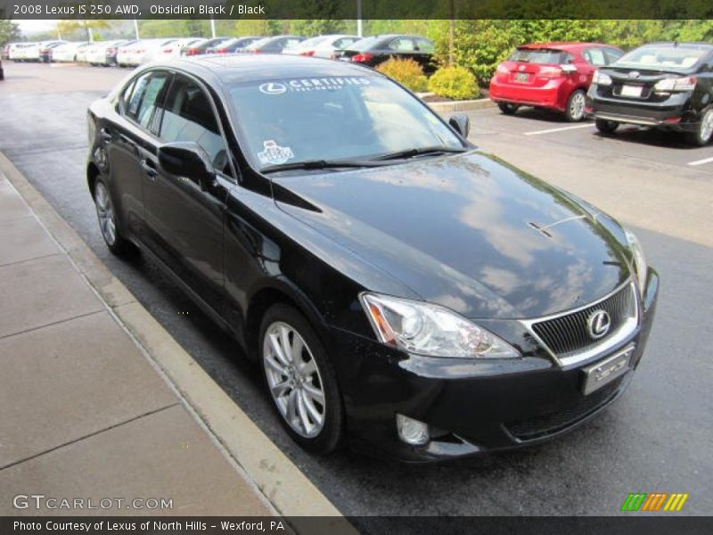 Obsidian Black / Black 2008 Lexus IS 250 AWD