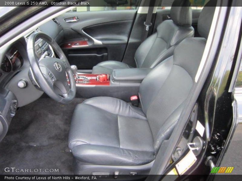 Obsidian Black / Black 2008 Lexus IS 250 AWD