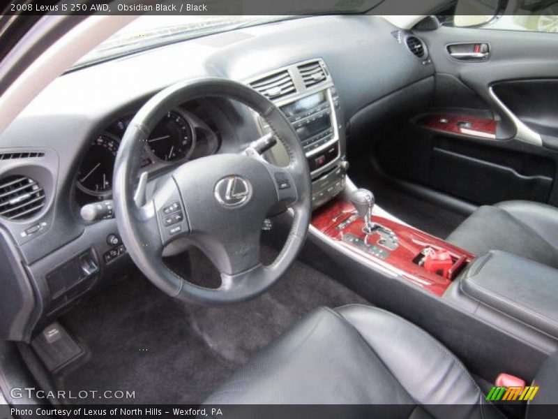 Obsidian Black / Black 2008 Lexus IS 250 AWD