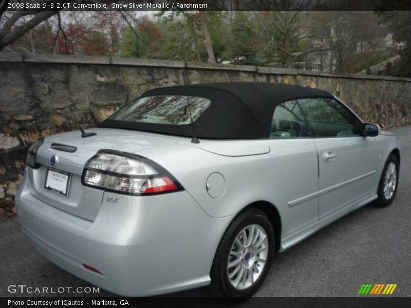 Snow Silver Metallic / Parchment 2008 Saab 9-3 2.0T Convertible