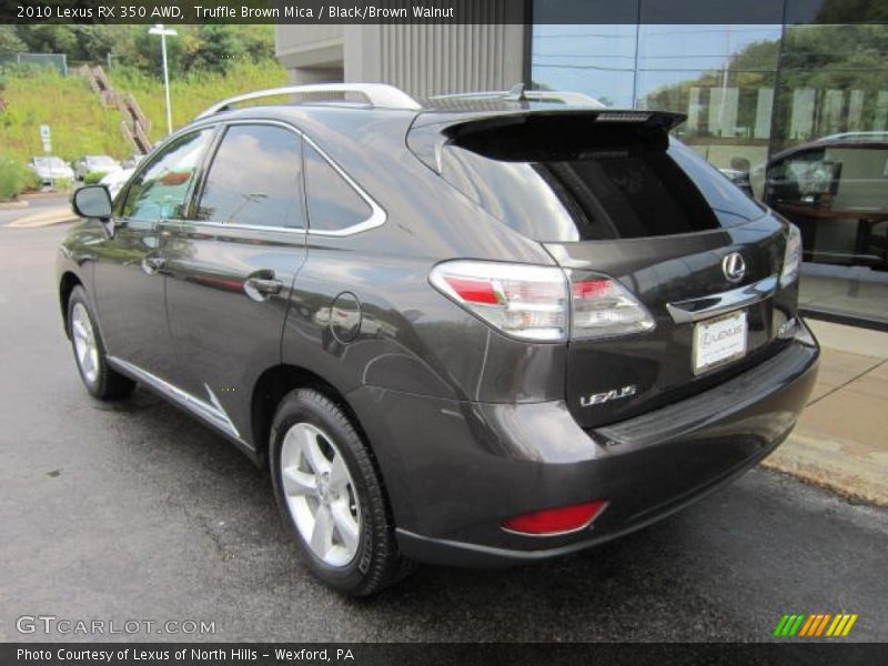Truffle Brown Mica / Black/Brown Walnut 2010 Lexus RX 350 AWD