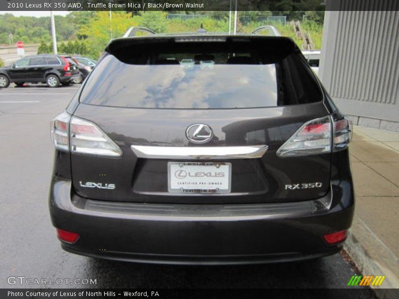 Truffle Brown Mica / Black/Brown Walnut 2010 Lexus RX 350 AWD