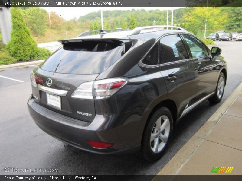 Truffle Brown Mica / Black/Brown Walnut 2010 Lexus RX 350 AWD