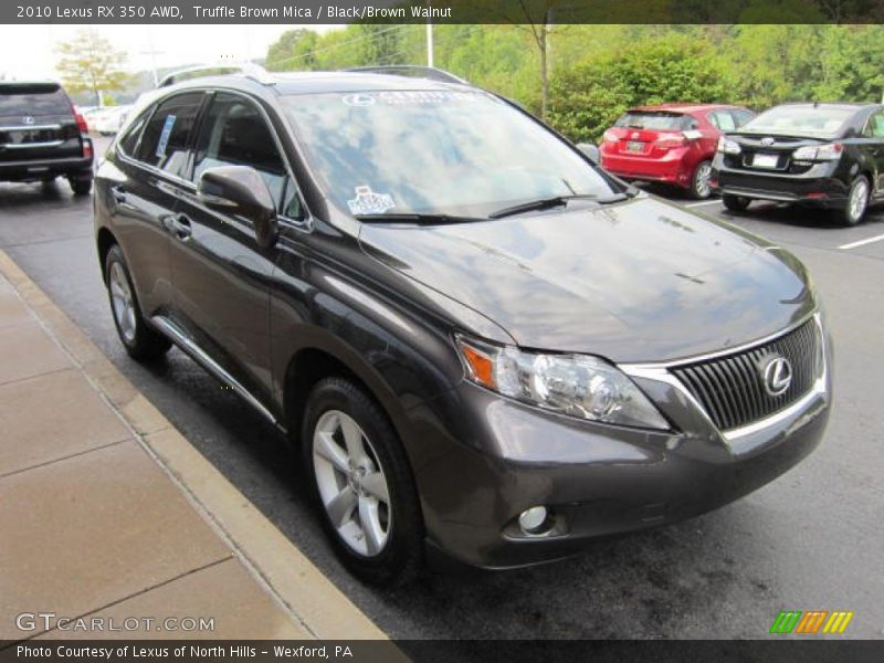 Truffle Brown Mica / Black/Brown Walnut 2010 Lexus RX 350 AWD