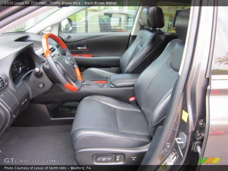 Truffle Brown Mica / Black/Brown Walnut 2010 Lexus RX 350 AWD