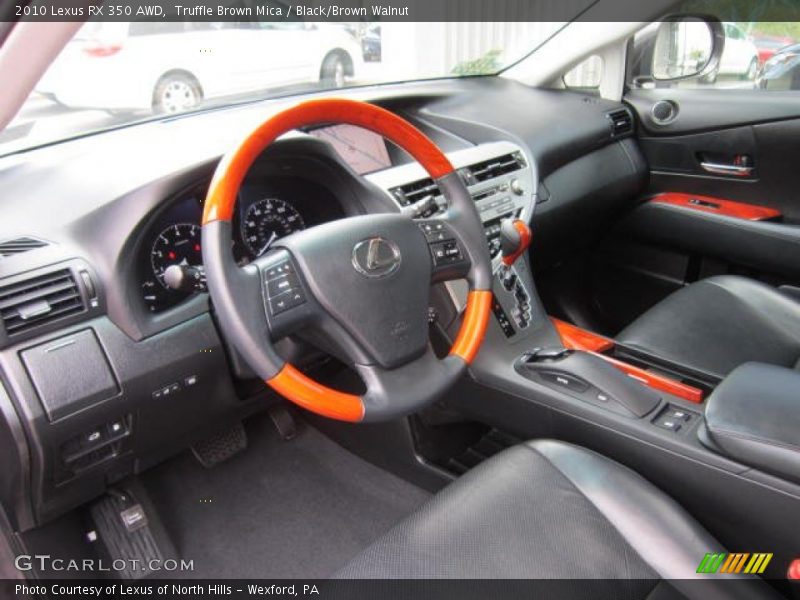 Truffle Brown Mica / Black/Brown Walnut 2010 Lexus RX 350 AWD