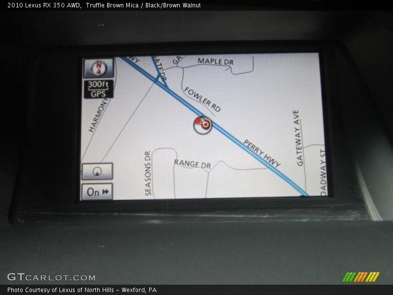 Truffle Brown Mica / Black/Brown Walnut 2010 Lexus RX 350 AWD