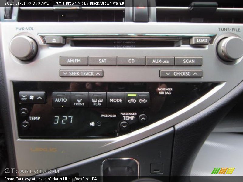 Truffle Brown Mica / Black/Brown Walnut 2010 Lexus RX 350 AWD