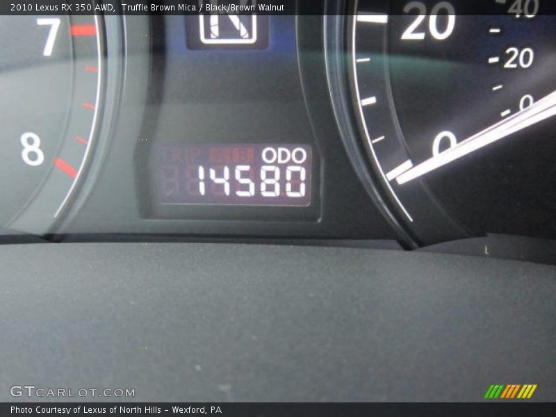 Truffle Brown Mica / Black/Brown Walnut 2010 Lexus RX 350 AWD