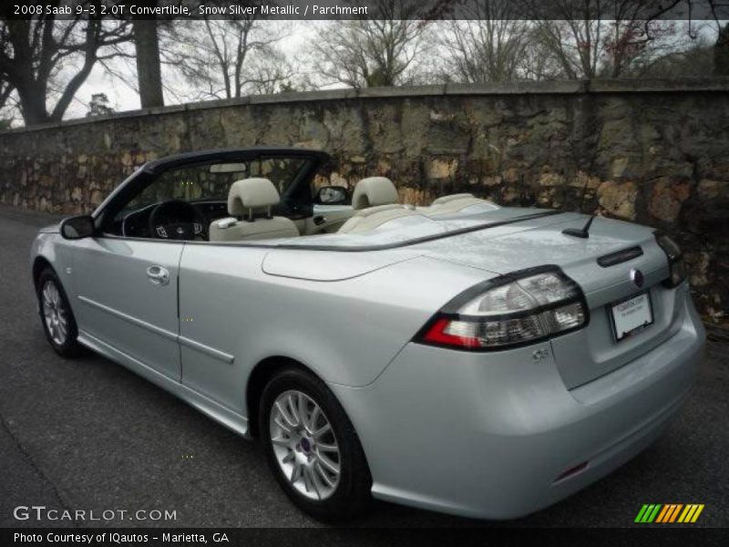 Snow Silver Metallic / Parchment 2008 Saab 9-3 2.0T Convertible
