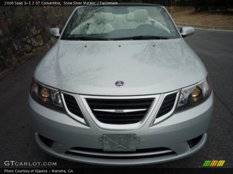 Snow Silver Metallic / Parchment 2008 Saab 9-3 2.0T Convertible