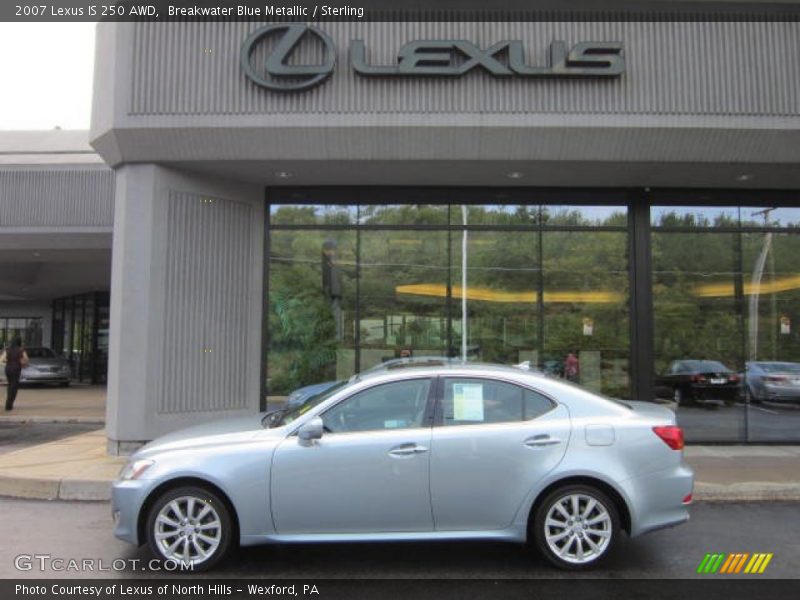 Breakwater Blue Metallic / Sterling 2007 Lexus IS 250 AWD