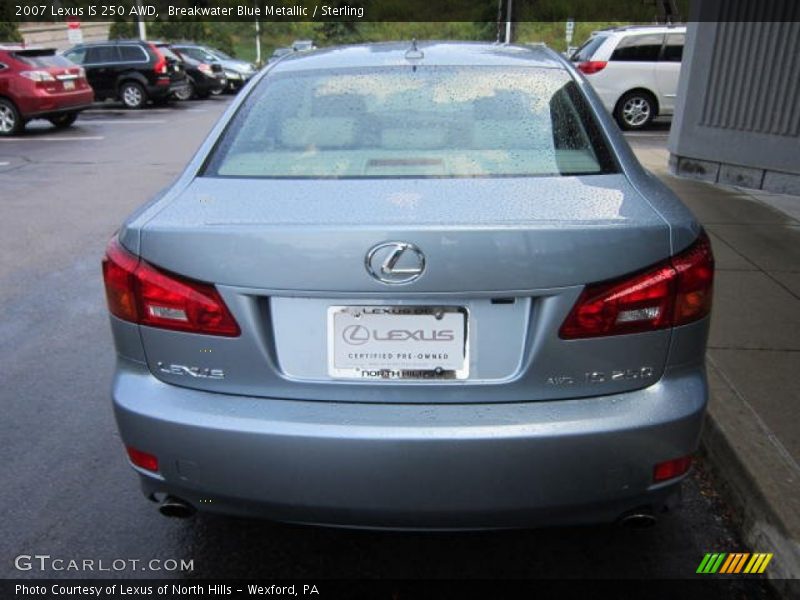 Breakwater Blue Metallic / Sterling 2007 Lexus IS 250 AWD