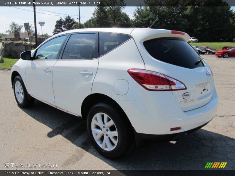 Glacier White Pearl / Beige 2011 Nissan Murano S AWD