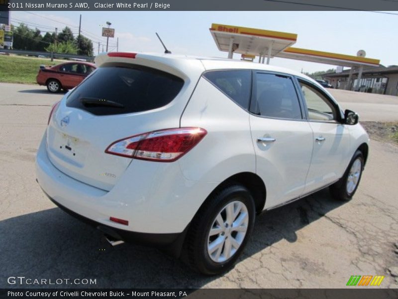 Glacier White Pearl / Beige 2011 Nissan Murano S AWD