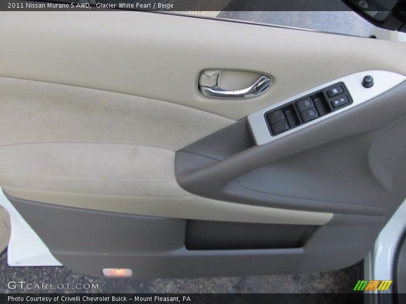 Glacier White Pearl / Beige 2011 Nissan Murano S AWD