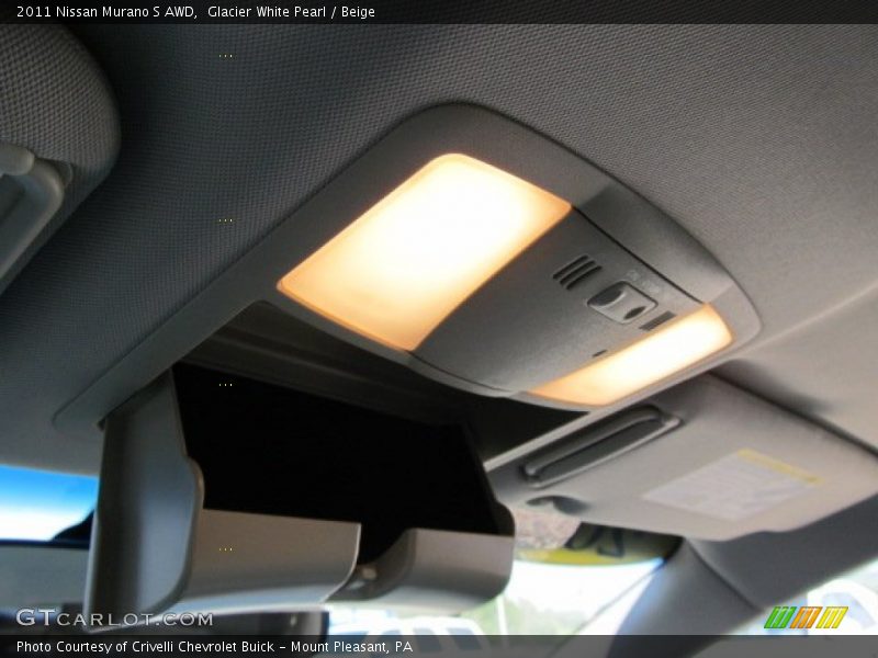 Glacier White Pearl / Beige 2011 Nissan Murano S AWD