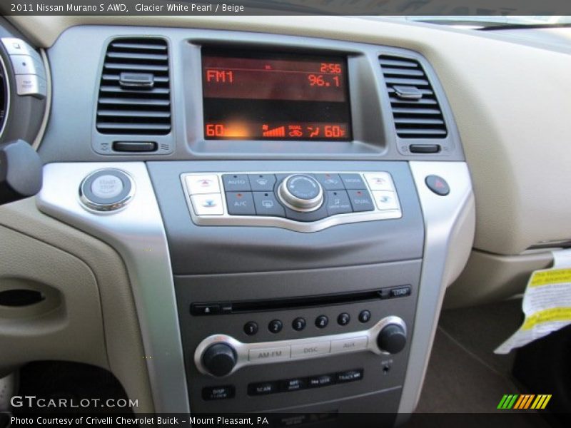 Glacier White Pearl / Beige 2011 Nissan Murano S AWD