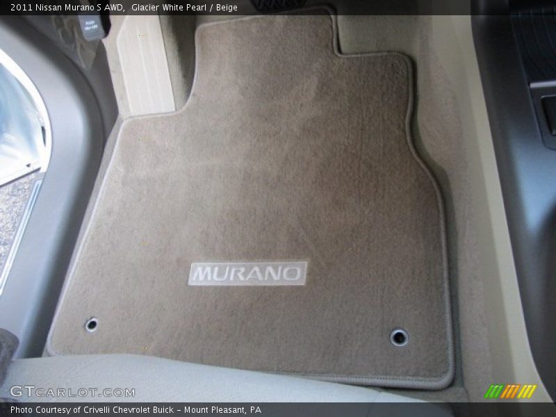 Glacier White Pearl / Beige 2011 Nissan Murano S AWD