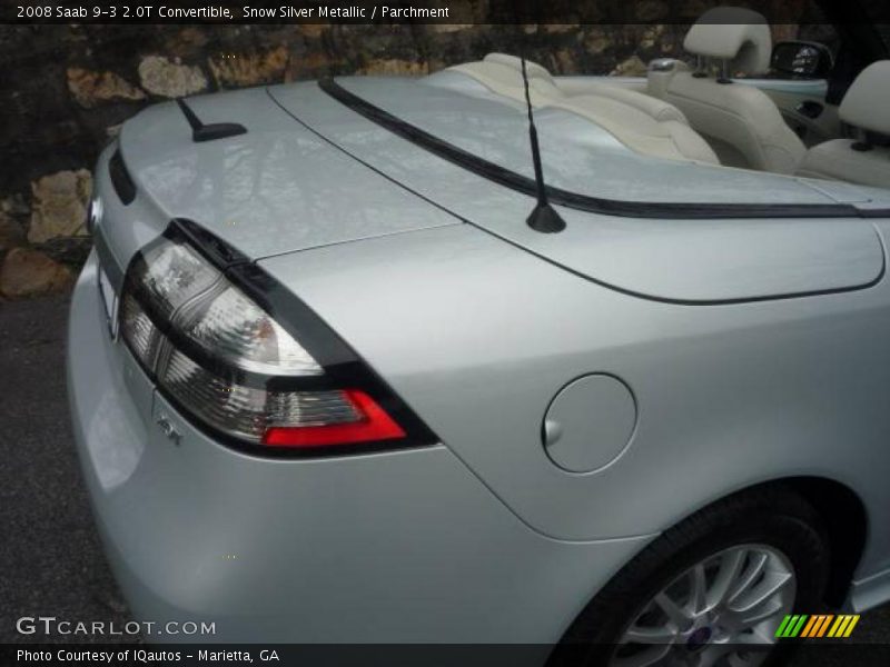 Snow Silver Metallic / Parchment 2008 Saab 9-3 2.0T Convertible